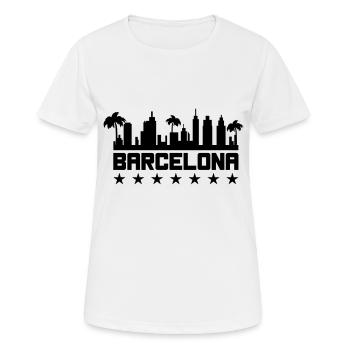 Barcelone - T-shirt respirant Femme - blanc - Devant - AI Model Female 172 dark (172cm)