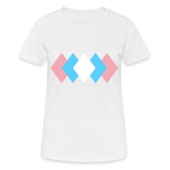 Subtiler Transgender-Stolz - Frauen T-Shirt atmungsaktiv - Weiß - Vorne - AI Model Female 172 dark (172cm)