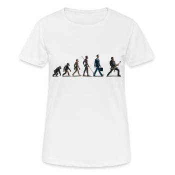 Evolution Guitar Player 06 2024 4 - Women's Breathable T-Shirt - white - Front - AI Model Female 172 dark (172cm)