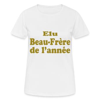 Zum Schwager des Jahres gewählt - Frauen T-Shirt atmungsaktiv - Weiß - Vorne - AI Model Female 172 dark (172cm)