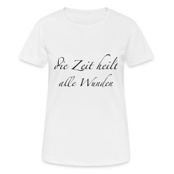 die Zeit heilt alle Wunden - Frauen T-Shirt atmungsaktiv - Weiß - Vorne - AI Model Female 172 dark (172cm)