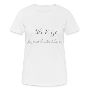 Tous les chemins - T-shirt respirant Femme - blanc - Devant - AI Model Female 172 dark (172cm)