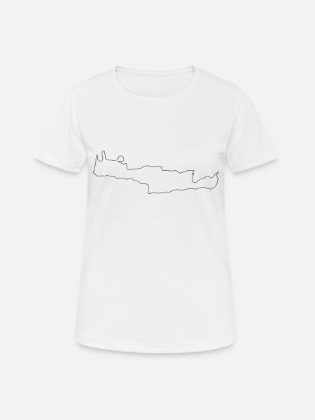 Kreta - Frauen T-Shirt atmungsaktiv - Weiß