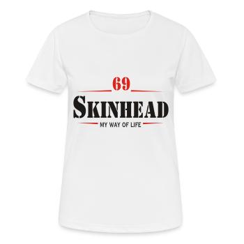 Working Class Skinhead Oi! Antiracist Bootboys My - T-shirt respirant Femme - blanc - Devant - AI Model Female 172 dark (172cm)