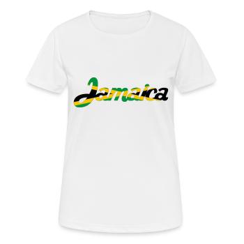 Jamaica - Frauen T-Shirt atmungsaktiv - Weiß - Vorne - AI Model Female 172 dark (172cm)