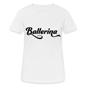 Ballerina - Frauen T-Shirt atmungsaktiv - Weiß - Vorne - AI Model Female 172 dark (172cm)
