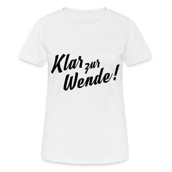 Klar zur Wende - Frauen T-Shirt atmungsaktiv - Weiß - Vorne - AI Model Female 172 dark (172cm)