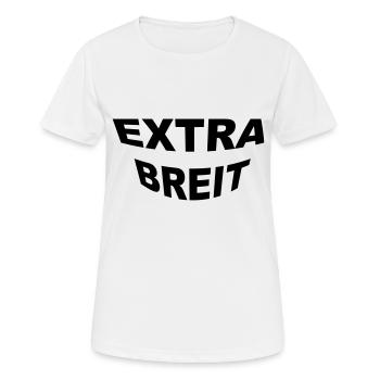 EXTRA BREIT EXTRABREIT - Frauen T-Shirt atmungsaktiv - Weiß - Vorne - AI Model Female 172 dark (172cm)