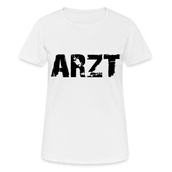 arzt_deutsch - Frauen T-Shirt atmungsaktiv - Weiß - Vorne - AI Model Female 172 dark (172cm)