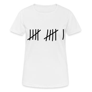 tage_zaehlen_11 - Frauen T-Shirt atmungsaktiv - Weiß - Vorne - AI Model Female 172 dark (172cm)