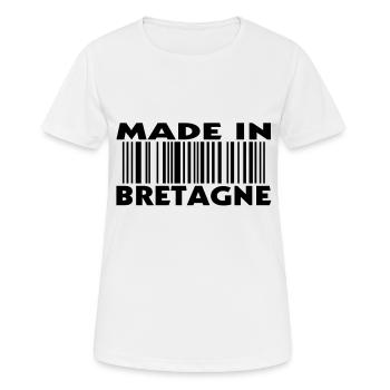 Made in BRITAIN (1c) - Women's Breathable T-Shirt - white - Front - AI Model Female 172 dark (172cm)