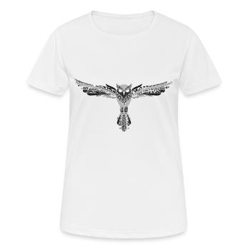 owl - Women's Breathable T-Shirt - white - Front - AI Model Female 172 dark (172cm)