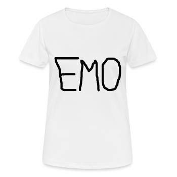 Emo - T-shirt respirant Femme - blanc - Devant - AI Model Female 172 dark (172cm)