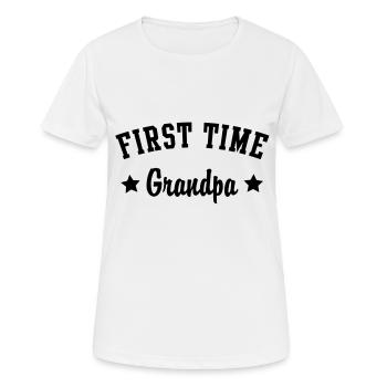 FIRST TIME Grandpa - Women's Breathable T-Shirt - white - Front - AI Model Female 172 dark (172cm)