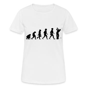Evolution Golf Golfer Golfer Terrain de golf - T-shirt respirant Femme - blanc - Devant - AI Model Female 172 dark (172cm)