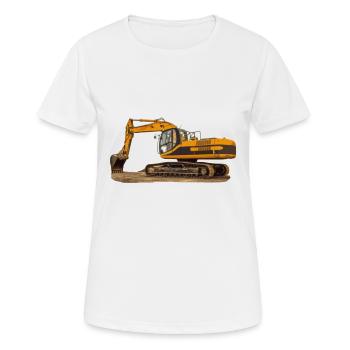 Excavator construction site - Women's Breathable T-Shirt - white - Front - AI Model Female 172 dark (172cm)