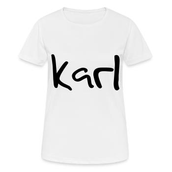 karl - T-shirt respirant Femme - blanc - Devant - AI Model Female 172 dark (172cm)