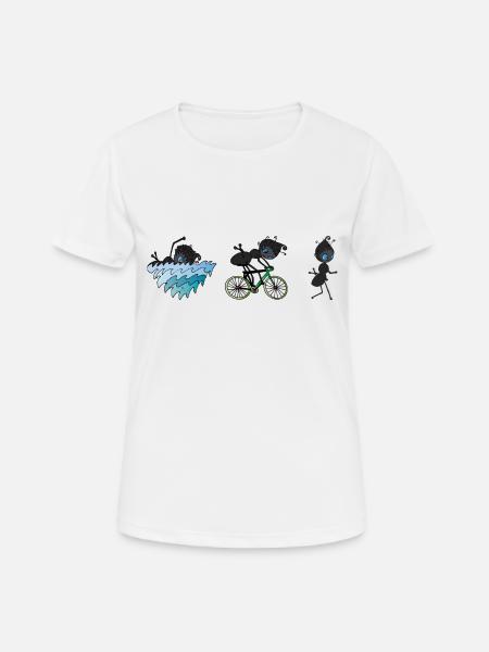 Triathlon ant - Women's Breathable T-Shirt - white