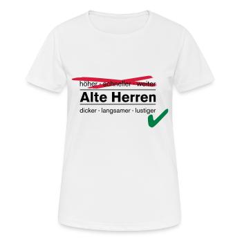 Old Men / AH - Women's Breathable T-Shirt - white - Front - AI Model Female 172 dark (172cm)