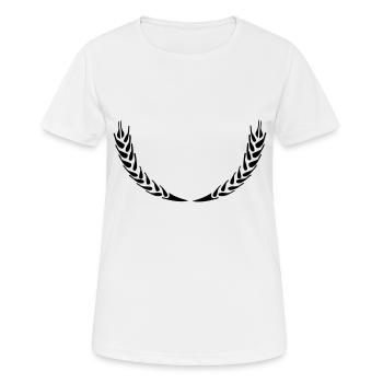 oreilles - T-shirt respirant Femme - blanc - Devant - AI Model Female 172 dark (172cm)