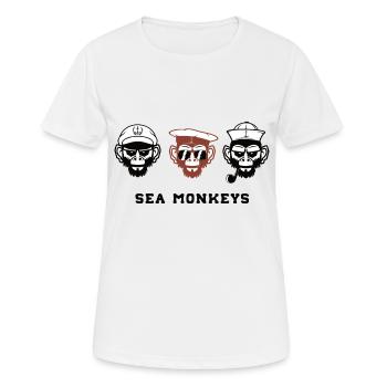 Matrosen - Frauen T-Shirt atmungsaktiv - Weiß - Vorne - AI Model Female 172 dark (172cm)