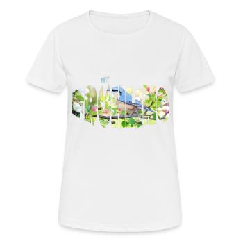 printemps 1 - T-shirt respirant Femme - blanc - Devant - AI Model Female 172 dark (172cm)
