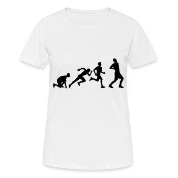 Evolution mal de dos noir - T-shirt respirant Femme - blanc - Devant - AI Model Female 172 dark (172cm)