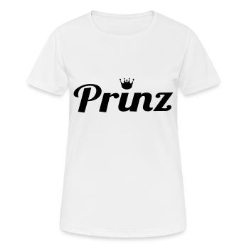 Prinz - Frauen T-Shirt atmungsaktiv - Weiß - Vorne - AI Model Female 172 dark (172cm)