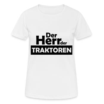 der herr der traktoren - Frauen T-Shirt atmungsaktiv - Weiß - Vorne - AI Model Female 172 dark (172cm)