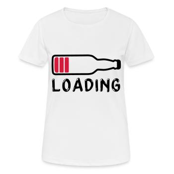 Laden Bier trinken - Laden - Frauen T-Shirt atmungsaktiv - Weiß - Vorne - AI Model Female 172 dark (172cm)