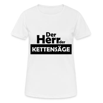 Der Herr der kettensäge - Frauen T-Shirt atmungsaktiv - Weiß - Vorne - AI Model Female 172 dark (172cm)