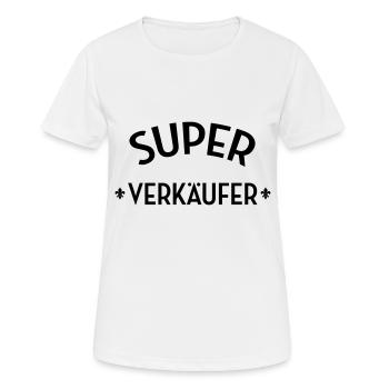 Verkäufer Verkäuferin Verkauf Geschäftmann Handel - Frauen T-Shirt atmungsaktiv - Weiß - Vorne - AI Model Female 172 dark (172cm)
