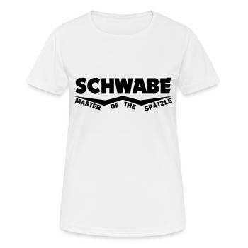 schwabe - master of the spätzle - Frauen T-Shirt atmungsaktiv - Weiß - Vorne - AI Model Female 172 dark (172cm)