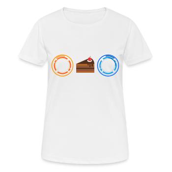Science & Cake - Frauen T-Shirt atmungsaktiv - Weiß - Vorne - AI Model Female 172 dark (172cm)