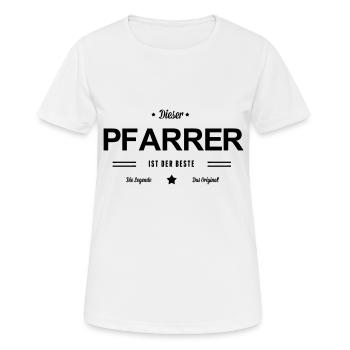 Bester Pfarrer - Frauen T-Shirt atmungsaktiv - Weiß - Vorne - AI Model Female 172 dark (172cm)