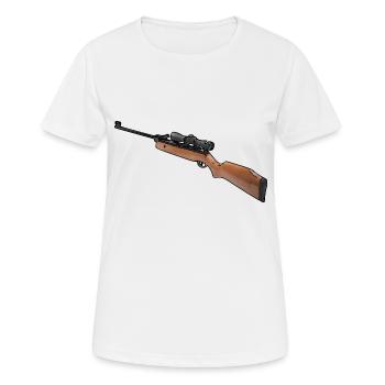 air rifle - Women's Breathable T-Shirt - white - Front - AI Model Female 172 dark (172cm)