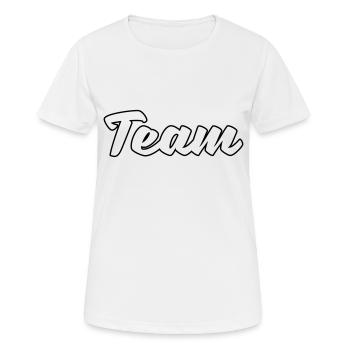 team - T-shirt respirant Femme - blanc - Devant - AI Model Female 172 dark (172cm)