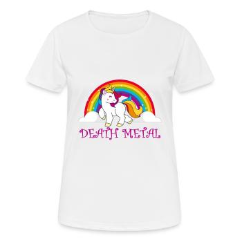 Death Metal - Frauen T-Shirt atmungsaktiv - Weiß - Vorne - AI Model Female 172 dark (172cm)