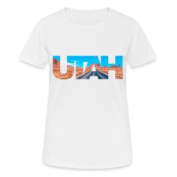 Utah - Women's Breathable T-Shirt - white - Front - AI Model Female 172 dark (172cm)