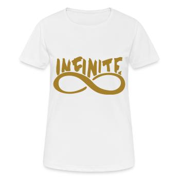 Unendlich - Frauen T-Shirt atmungsaktiv - Weiß - Vorne - AI Model Female 172 dark (172cm)