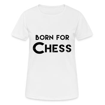 Ich liebe Schach, Schach, Schach Hoodies, Schach T Shirts - Frauen T-Shirt atmungsaktiv - Weiß - Vorne - AI Model Female 172 dark (172cm)