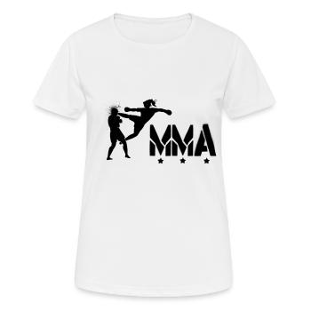 MMA - T-shirt respirant Femme - blanc - Devant - AI Model Female 172 dark (172cm)