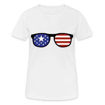 USA US America Stars and Strips Patriotic - Women's Breathable T-Shirt - white - Front - AI Model Female 172 dark (172cm)