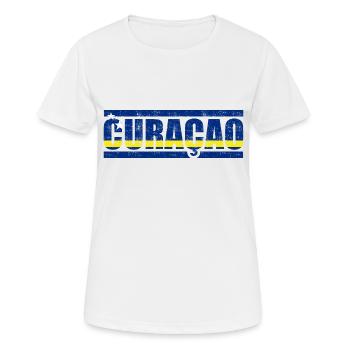 Curaçao - Frauen T-Shirt atmungsaktiv - Weiß - Vorne - AI Model Female 172 dark (172cm)