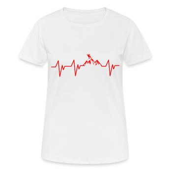 Snowboard Snowboarder - T-shirt respirant Femme - blanc - Devant - AI Model Female 172 dark (172cm)