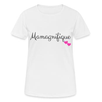 Ma maman est magnifique, mamagnifique - T-shirt respirant Femme - blanc - Devant - AI Model Female 172 dark (172cm)
