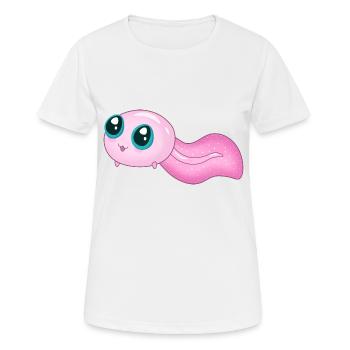 Mignon têtard rose - T-shirt respirant Femme - blanc - Devant - AI Model Female 172 dark (172cm)