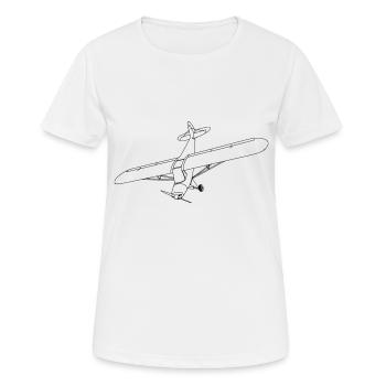 Avion - T-shirt respirant Femme - blanc - Devant - AI Model Female 172 dark (172cm)