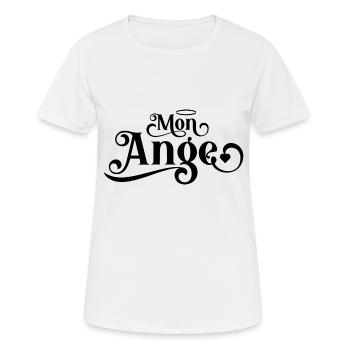 Mon ange - T-shirt respirant Femme - blanc - Devant - AI Model Female 172 dark (172cm)