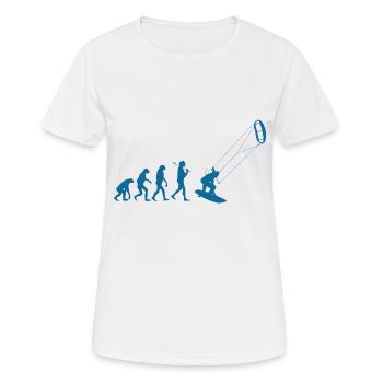Kitesurfer Evolution Kitesurf Kitesurf Wind Water Sport - T-shirt respirant Femme - blanc - Devant - AI Model Female 172 dark (172cm)